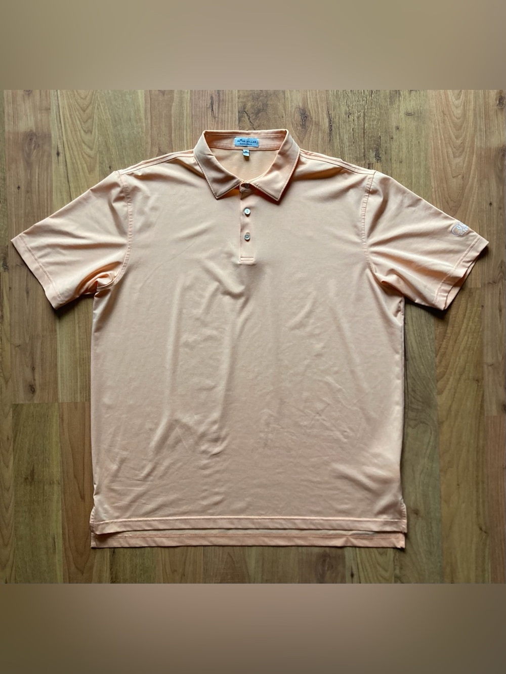 Peter Millar Summer Comfort OGCC Performance Stretch Mens XL Peach Polo Shirt